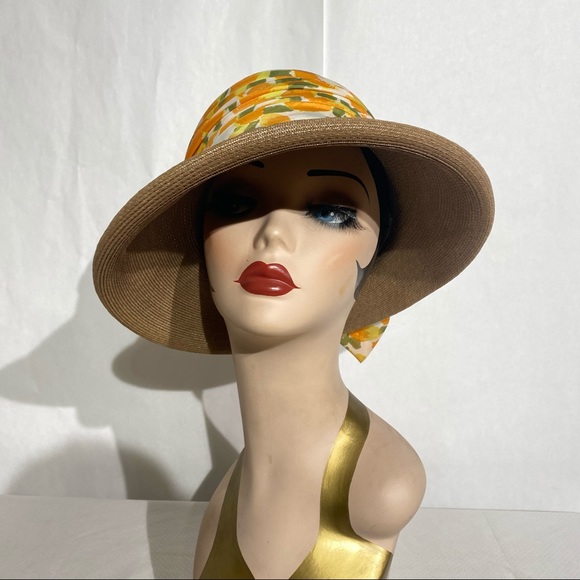 Mary Sachs Vintage Woven W/ Floral Ribbon Hat main image 11